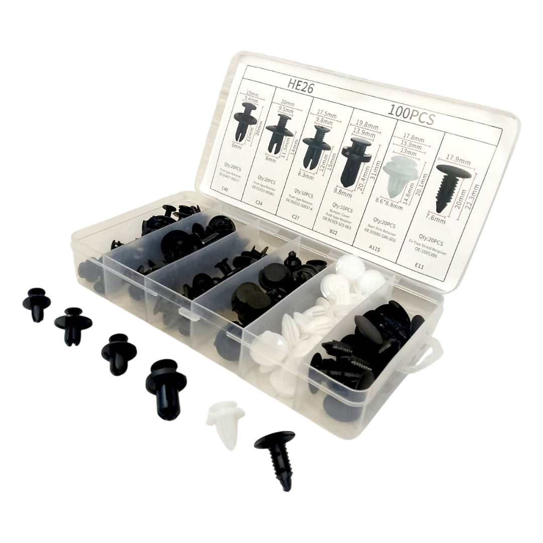 CAJA DE TORNILLOS Y REMACHES 100PCS