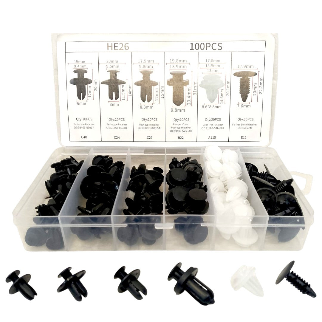 CAJA DE TORNILLOS Y REMACHES 100PCS